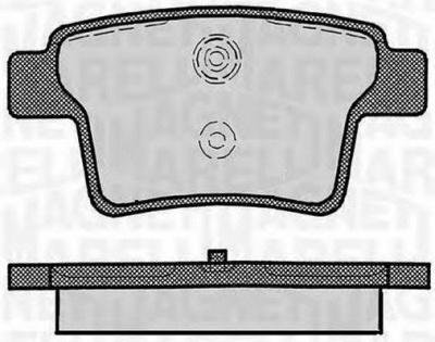MAGNETI MARELLI 363916060267 -  Комплект тормозных колодок, дисковый тормоз